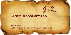 Glatz Konstantina névjegykártya